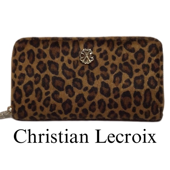 Christian Lacroix Bags Christian Lecroix Furry Wallet Leopard Print